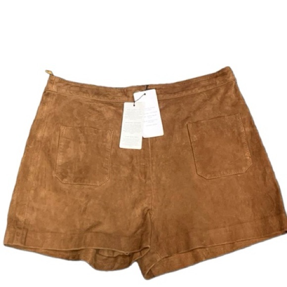 Mango Pants - NWT Mango Suede Shorts